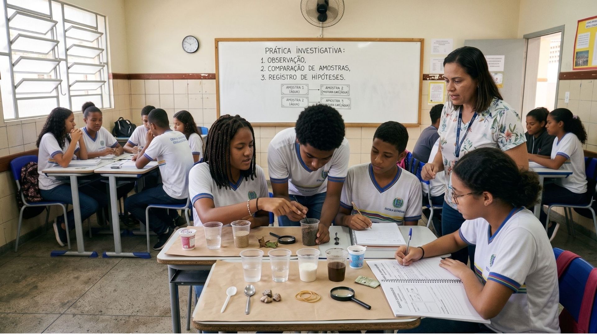 Professor utilizando prompts de Inteligência Artificial para planejar atividades