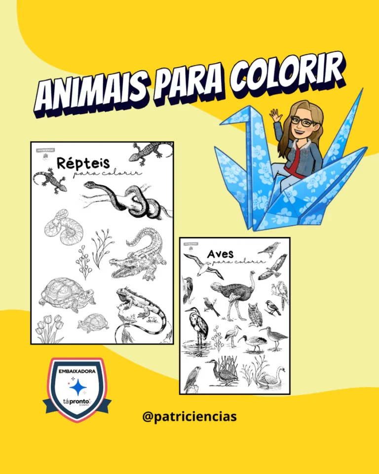 Animais para colorir – 5 classes de vertebrados